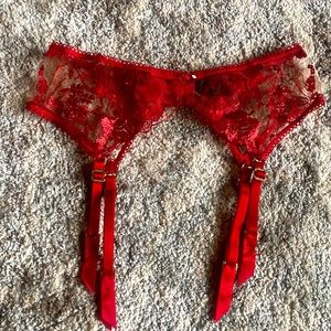 Honey Birdette Whitney Red Garter Belt
